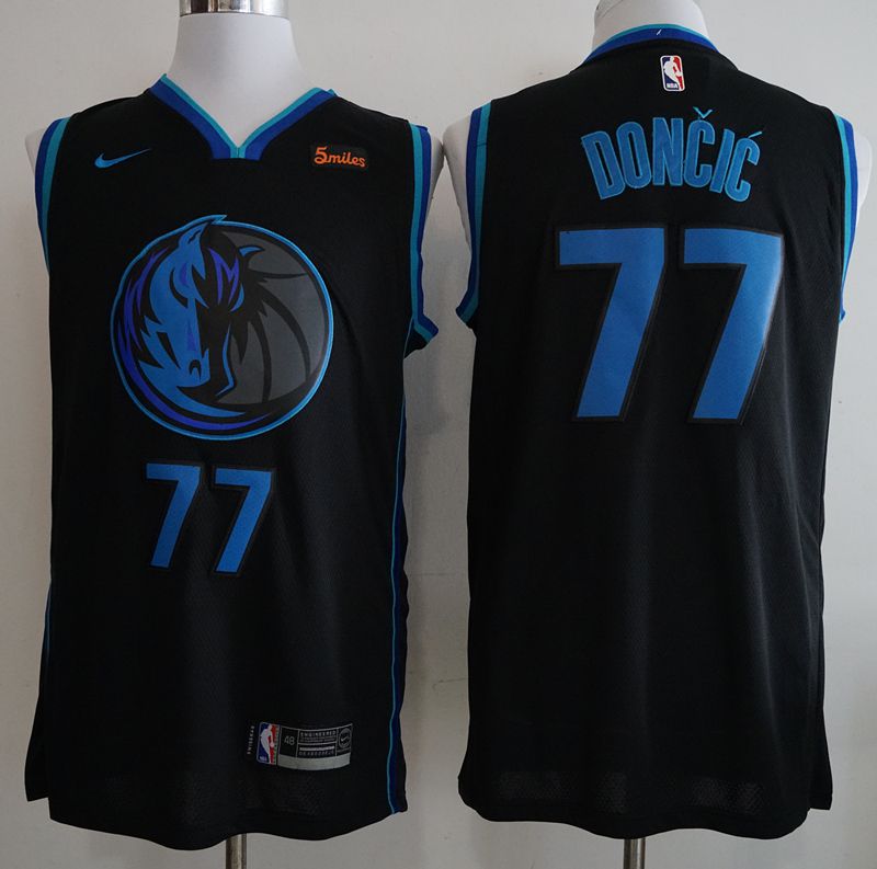 Men Dallas Mavericks #77 Doncic Black City Edition Game Nike NBA Jerseys->atlanta hawks->NBA Jersey